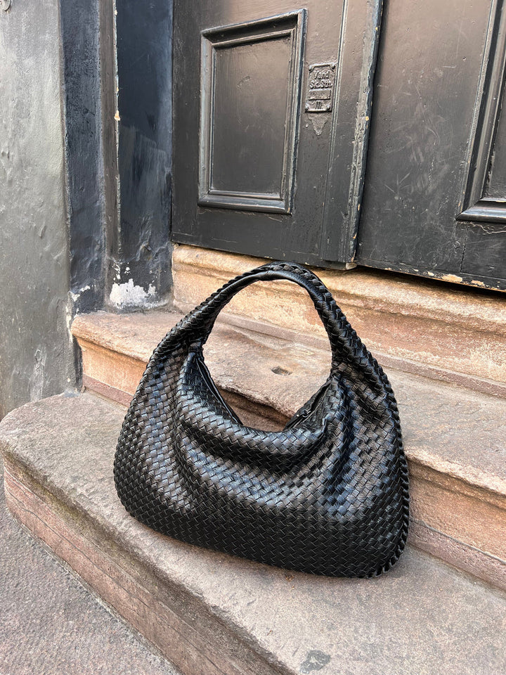 WovenChic™ | Tasche aus Ledergeflecht