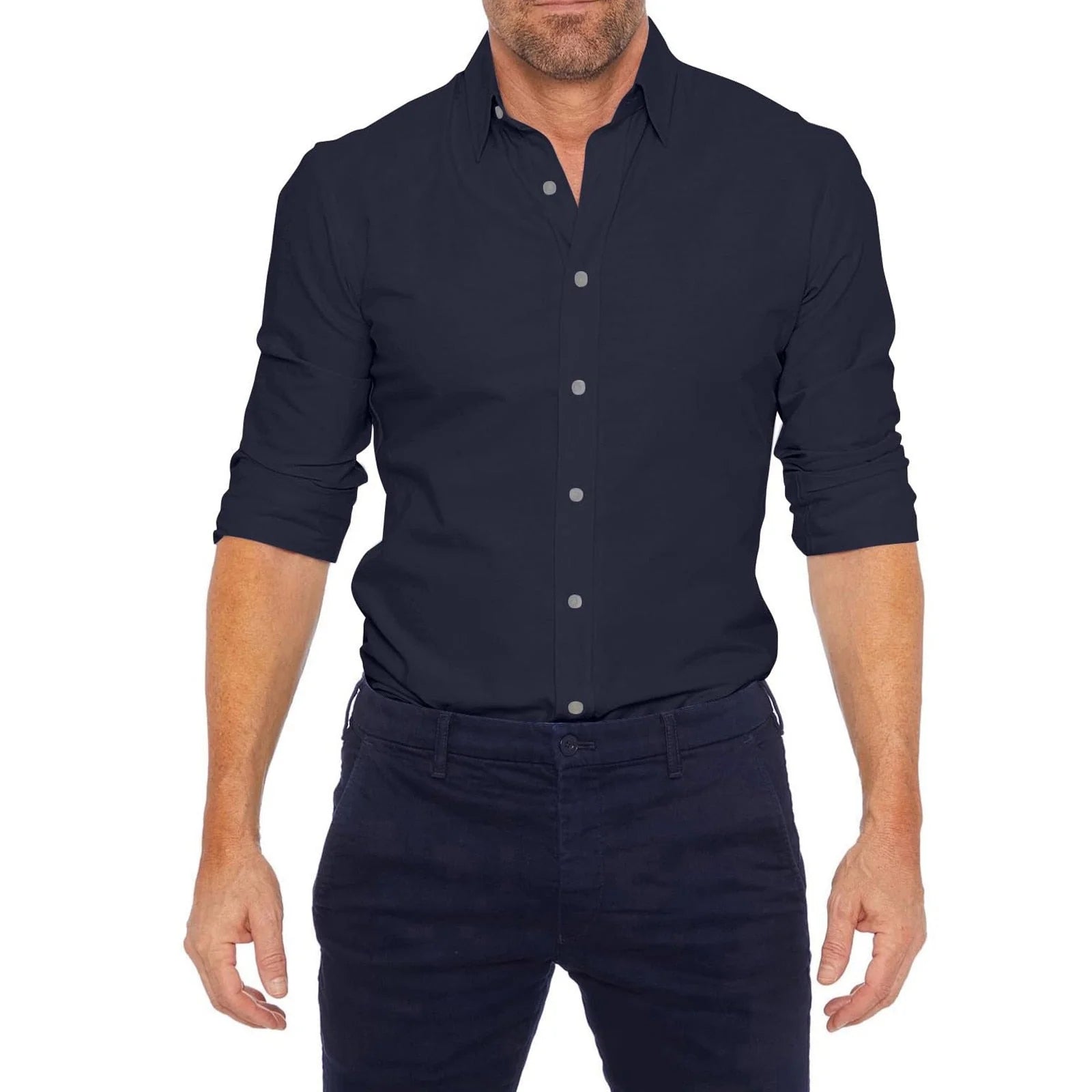 Zipper™ - Oxford Dehnen Reißverschluss Hemd
