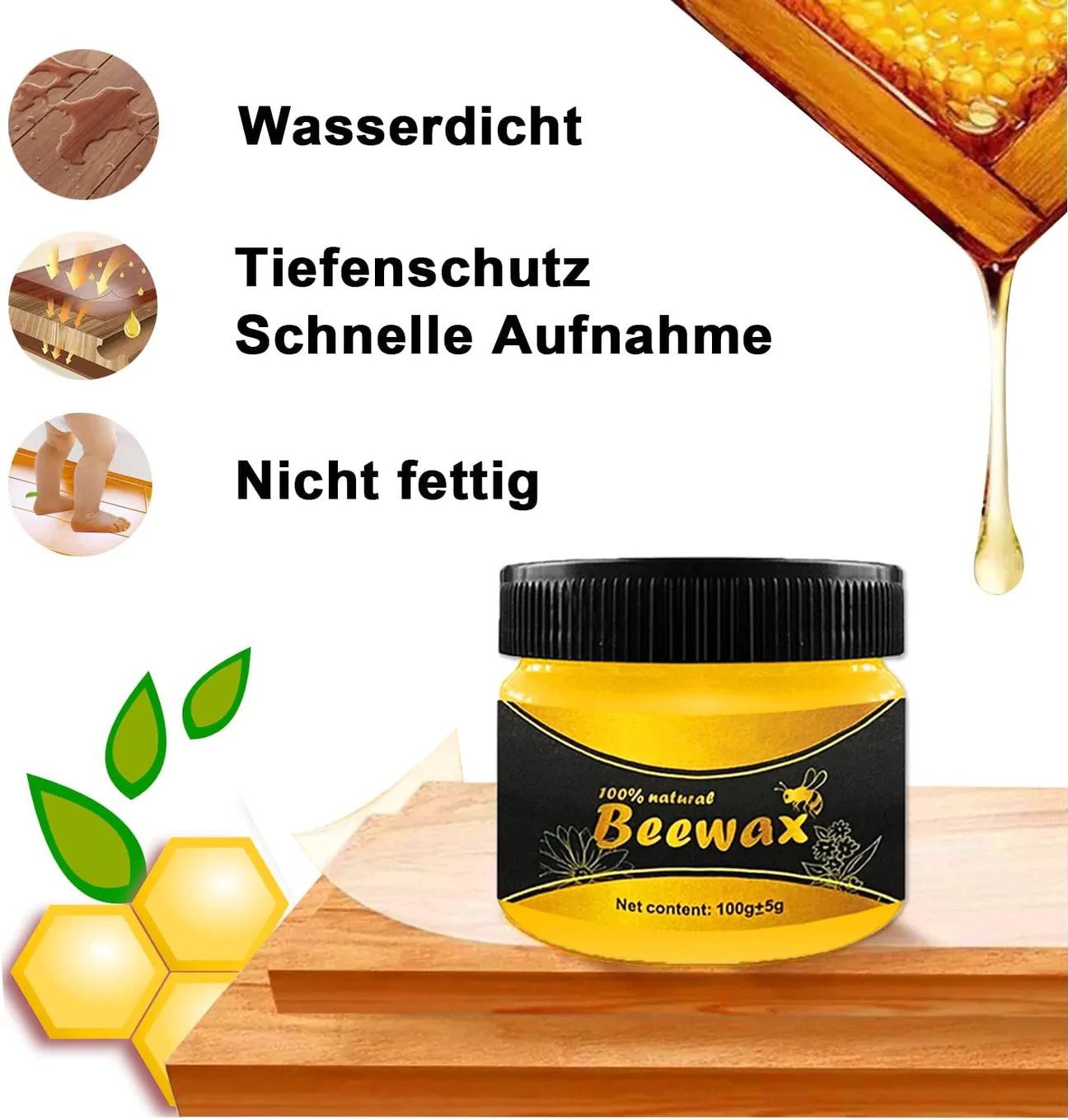 Bienenwachs™ - Bringen Sie neues Leben in alte Möbel (2 + 1 Gratis)